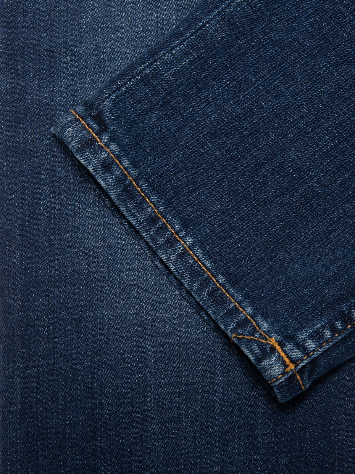 Grim Tim Slim Fit Jeans Indigo Myth - detaljbilde bunn og søm