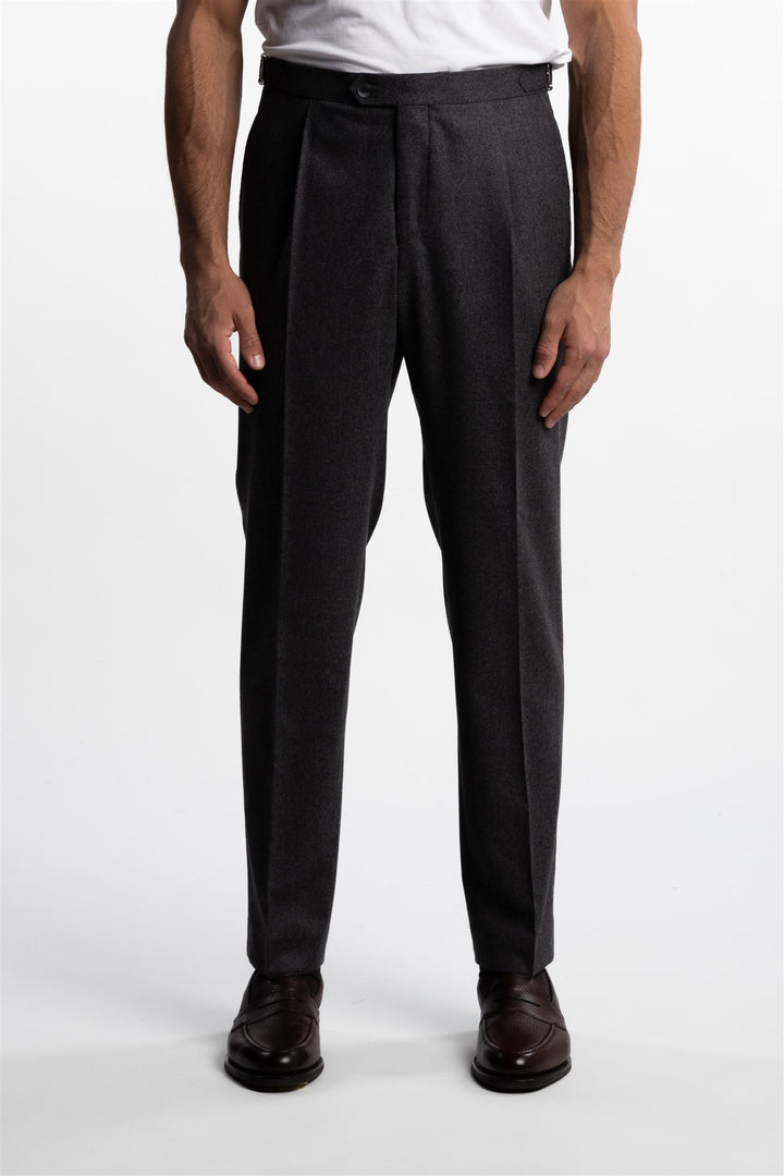 Prato Flannel Trousers Sting Grey