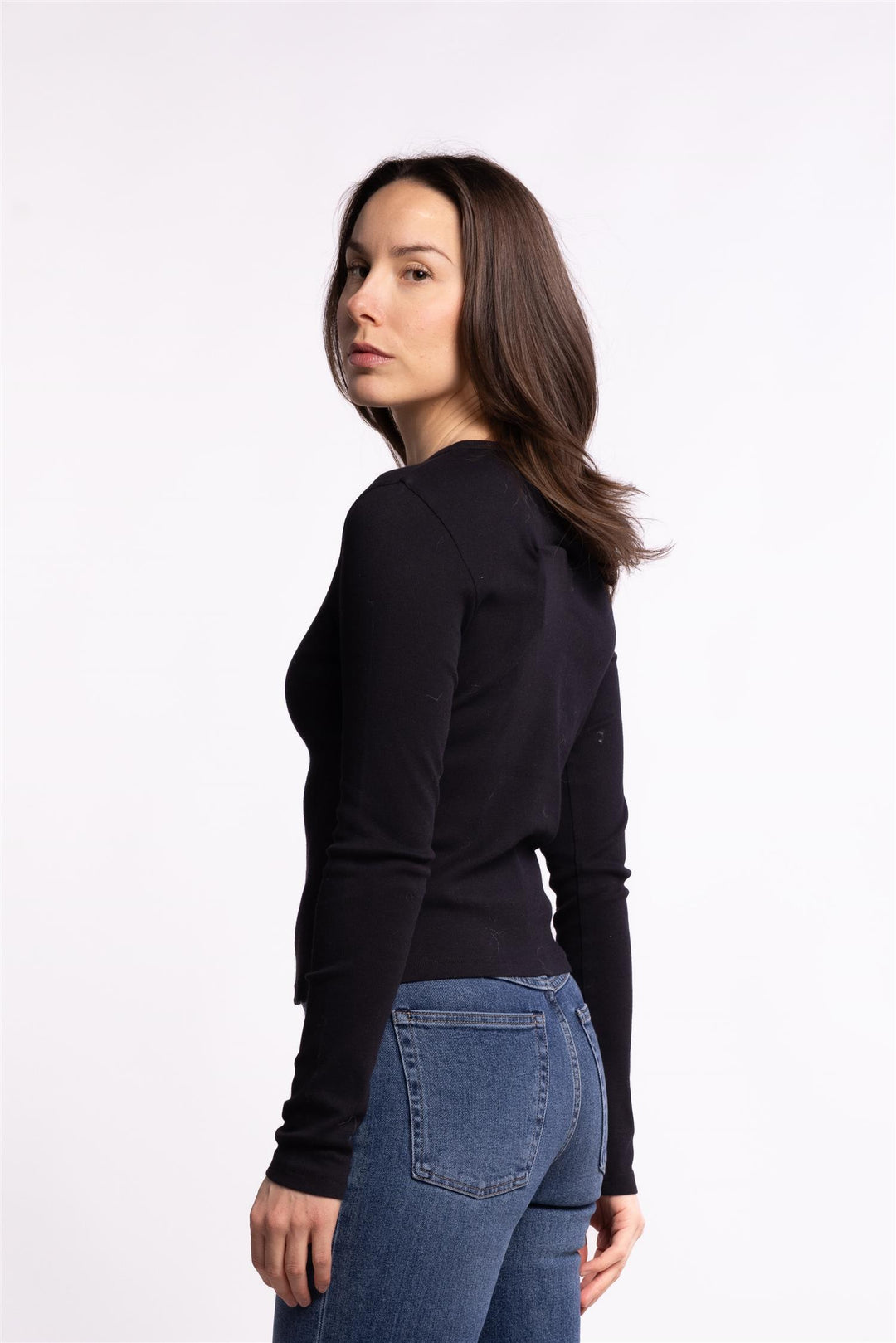 Saalexo LS Cardigan 7542 - Black