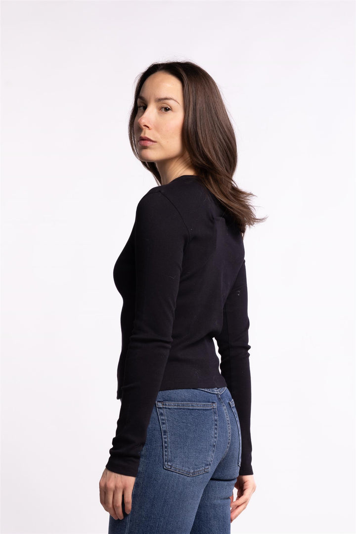 Saalexo LS Cardigan 7542 - Black