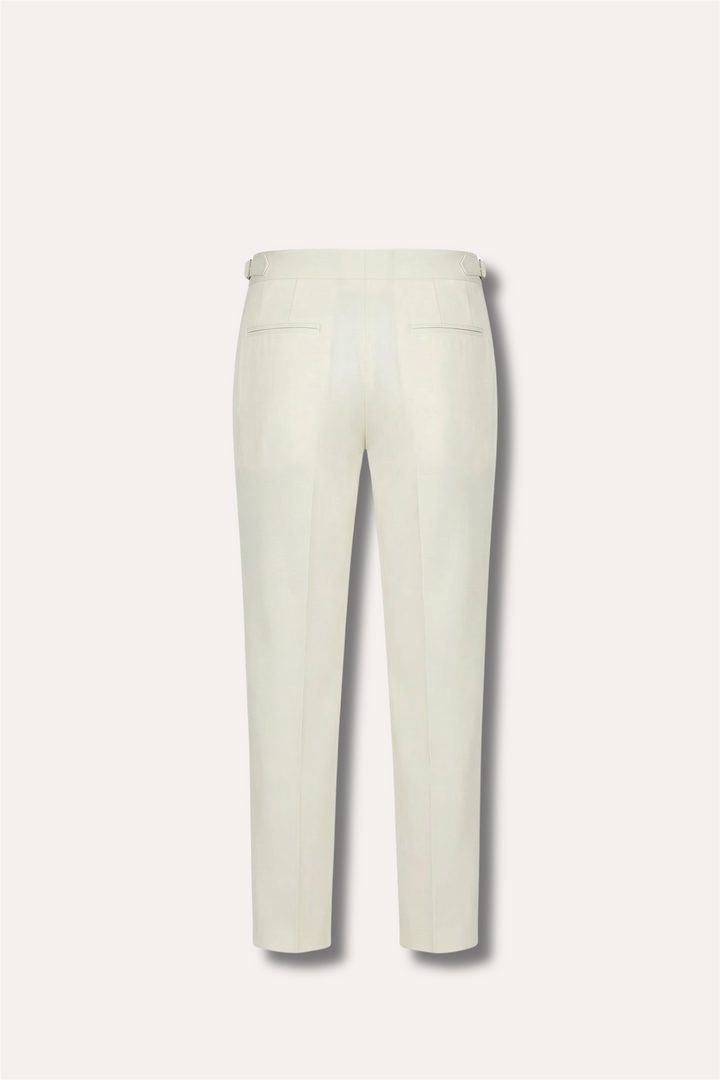 Prato Regular Fit Trousers Off White