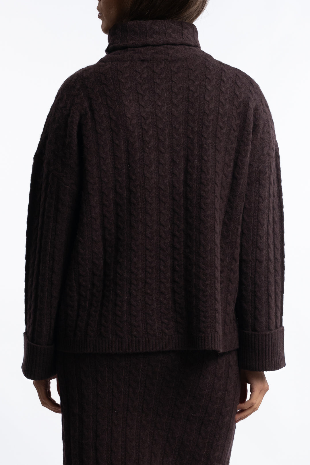 Tilda Merino Sweater- Dark brown