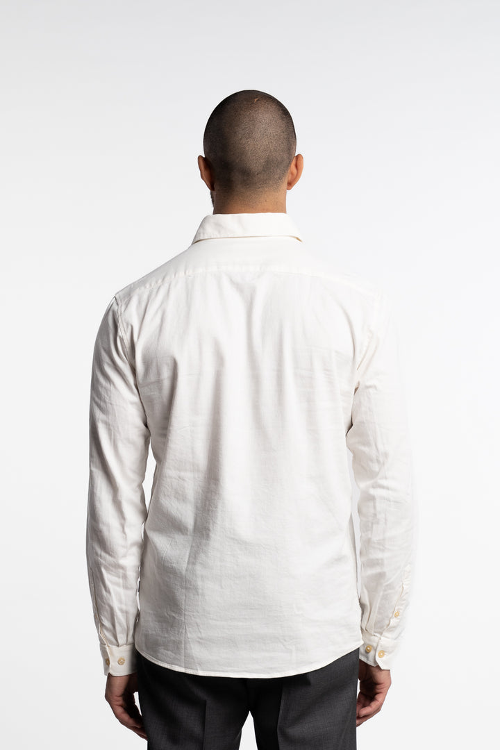 Soft Indigo Stretch Shirt Off-White