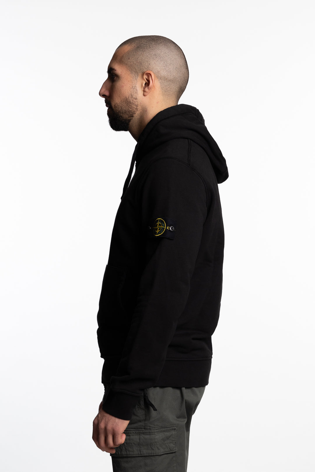 Garment Dyed Hooded Sweatshirt Black