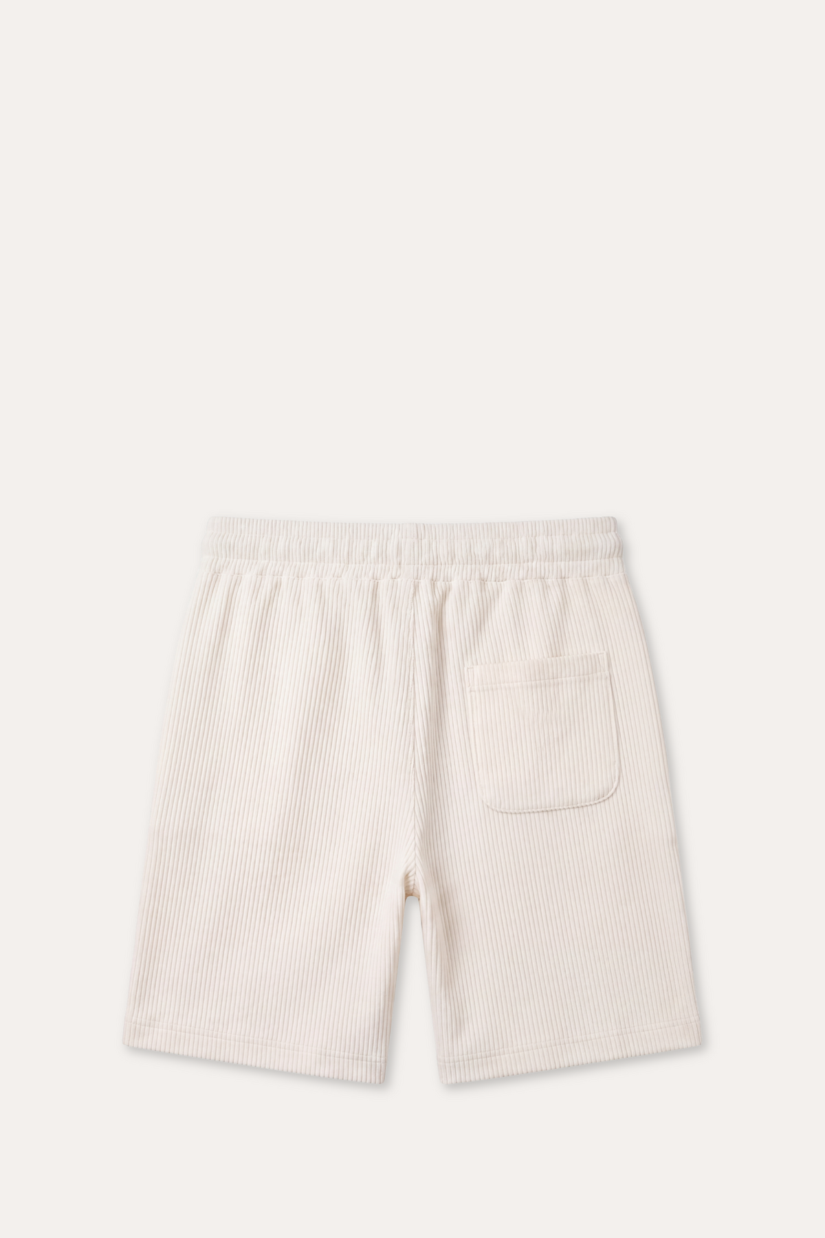Rib Cotton Shorts Off White