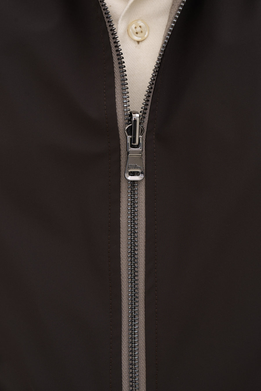 Reversible Padded Flannel Vest Beige Melange - detalj