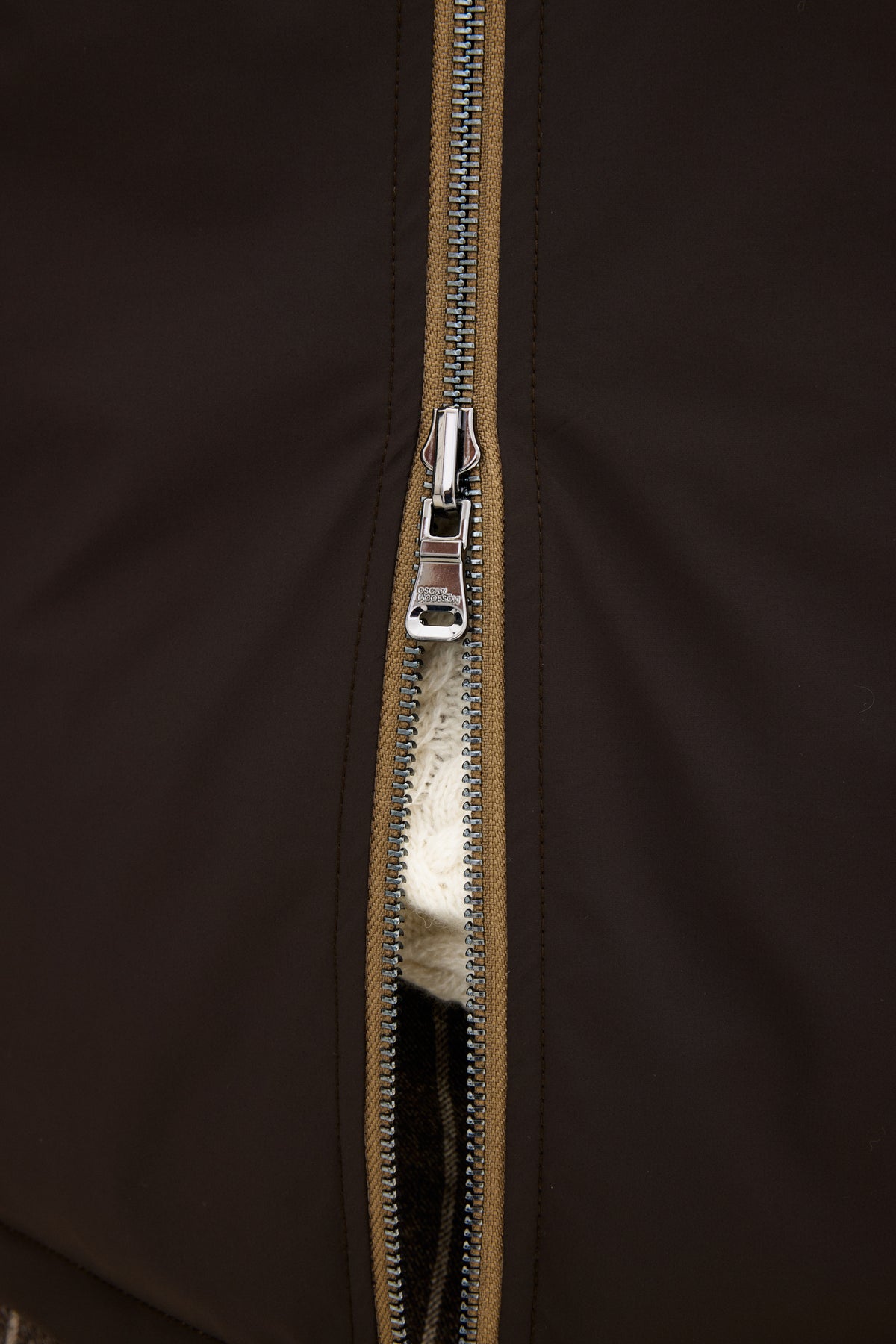 Reversible Padded Flannel Vest Beige
