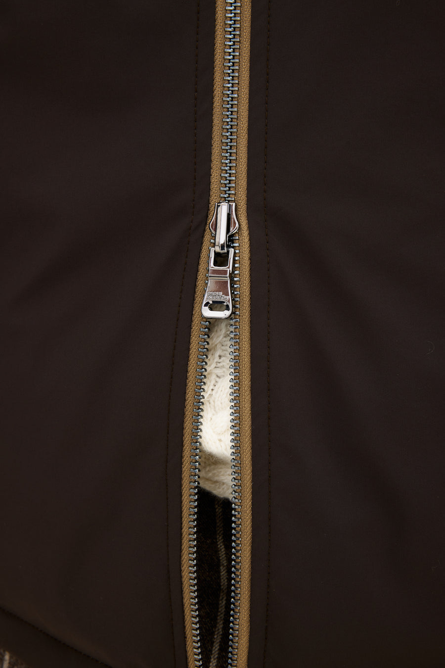 Reversible Padded Flannel Vest Beige