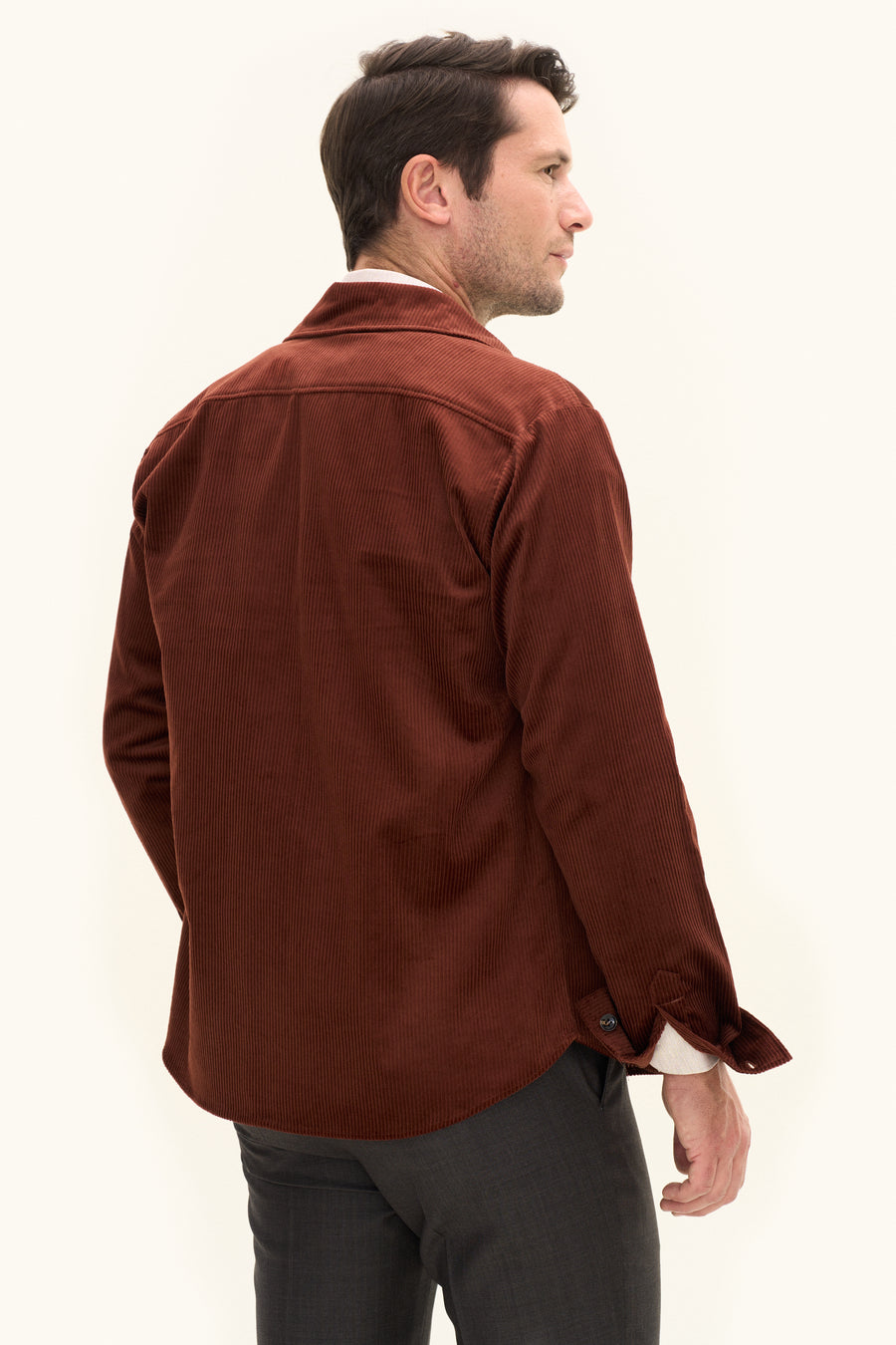Magnus Shirt Jacket Orange Rust - Oscar Jacobson