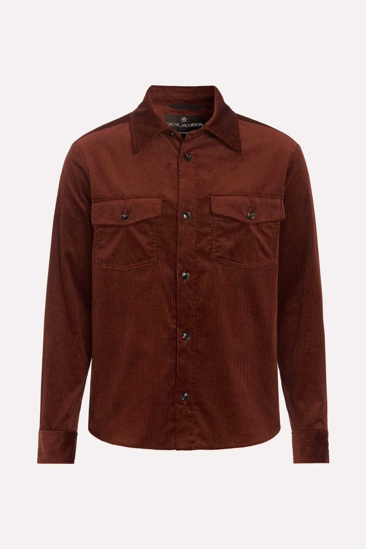 Magnus Shirt Jacket Orange Rust - Oscar Jacobson