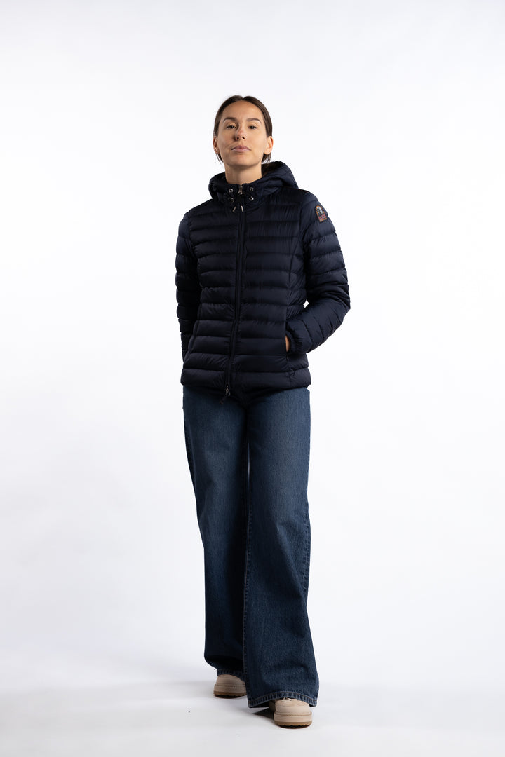 Genie Hooded Down Jacket- Blue Navy