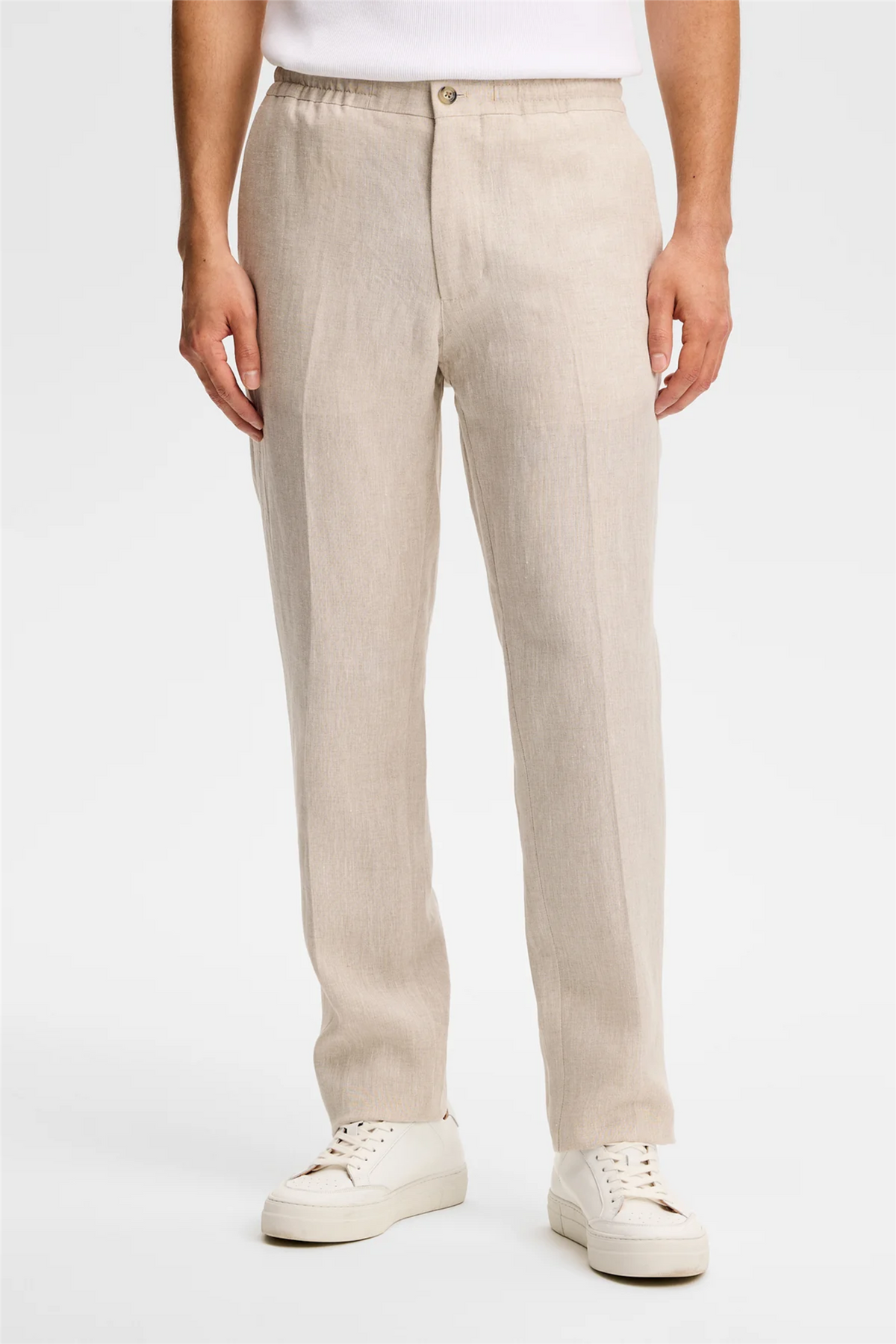 Soren Drape Linen Pants Moonbeam