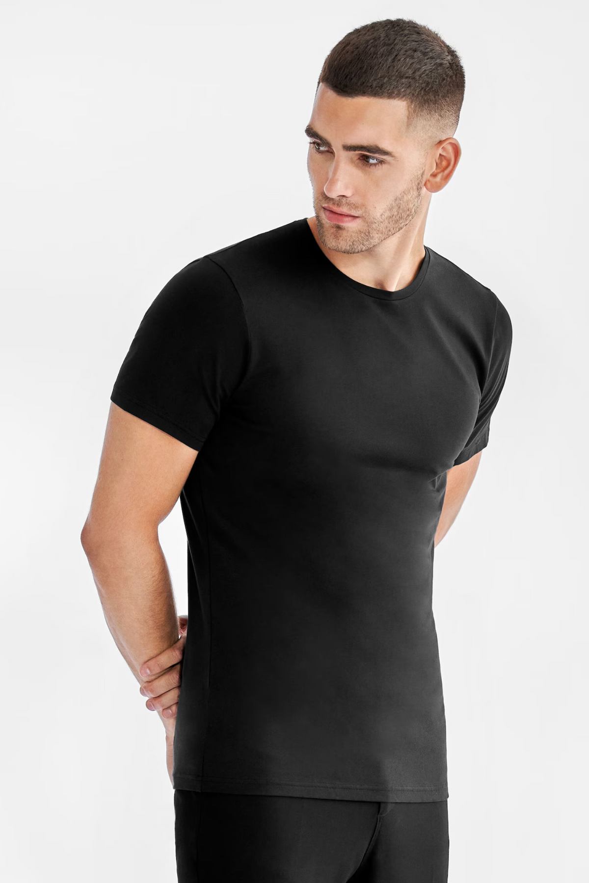 Crew Neck 2-Pack Black
