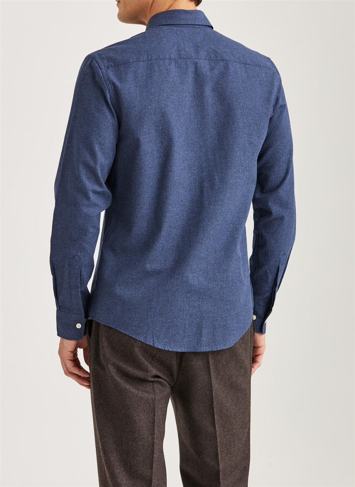Watts Flannel Shirt Slim Fit Navy
