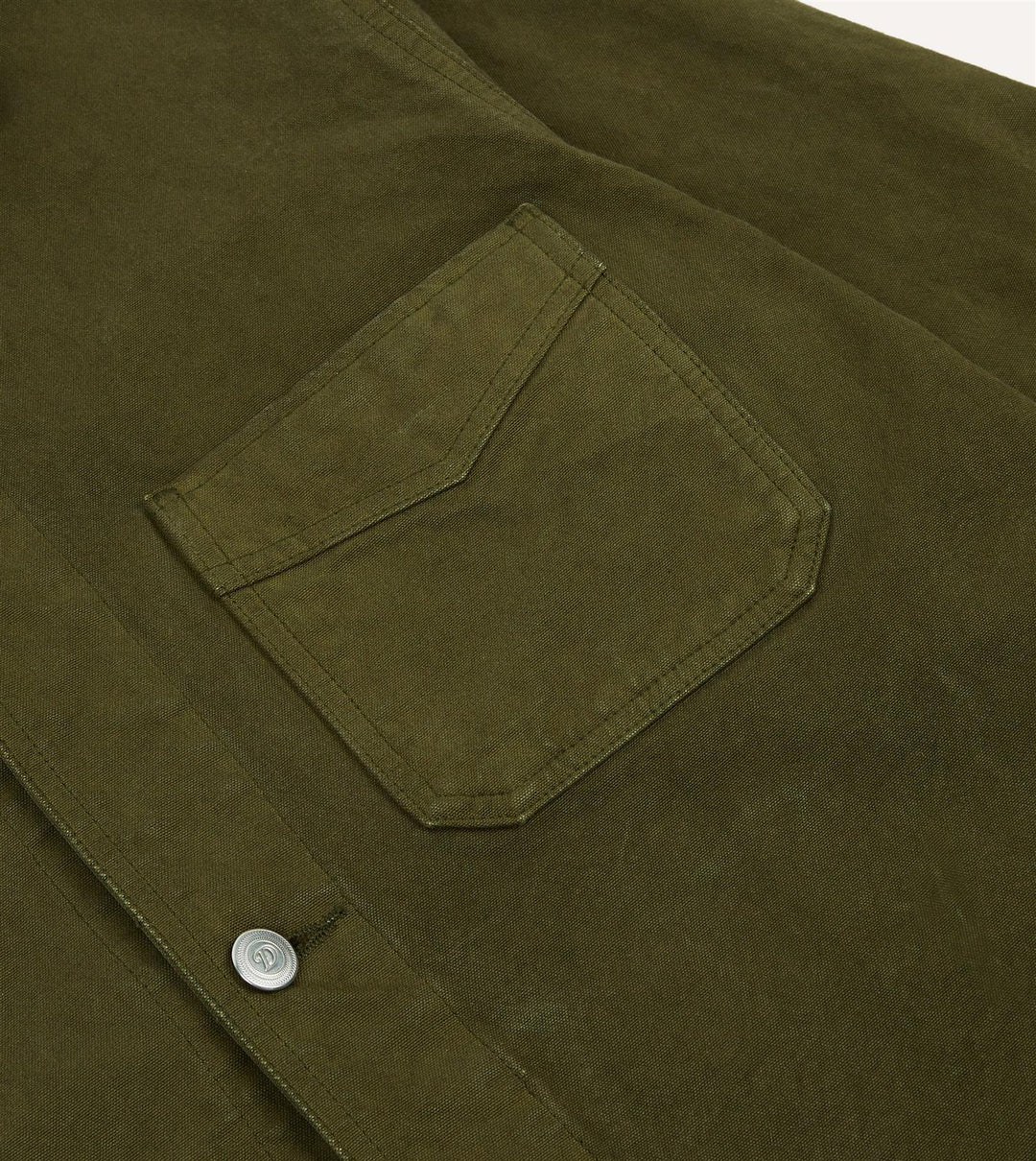 Cotton Duck Canvas Five-Pocket Chore Jacket Olive