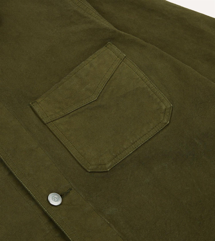 Cotton Duck Canvas Five-Pocket Chore Jacket Olive