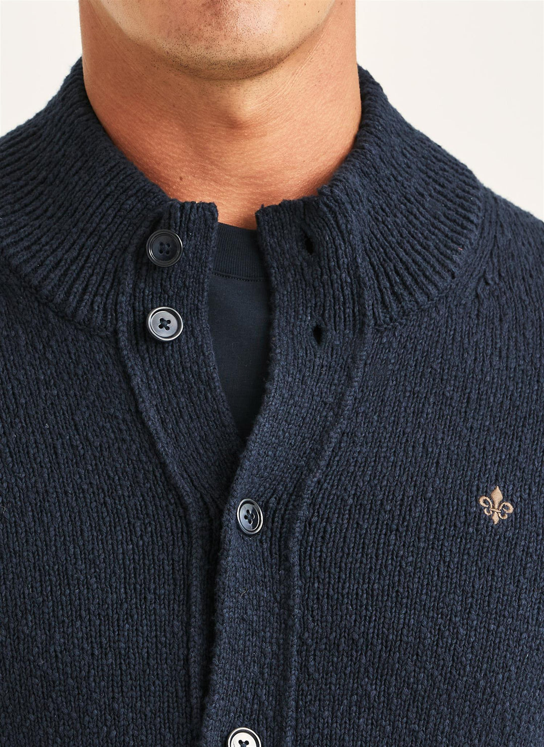 Windham Button Cardigan Old Blue