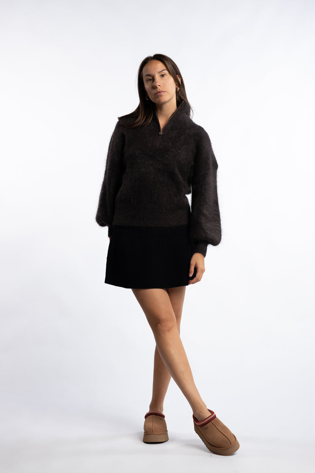 Li Chunky Sweater- Dark brown