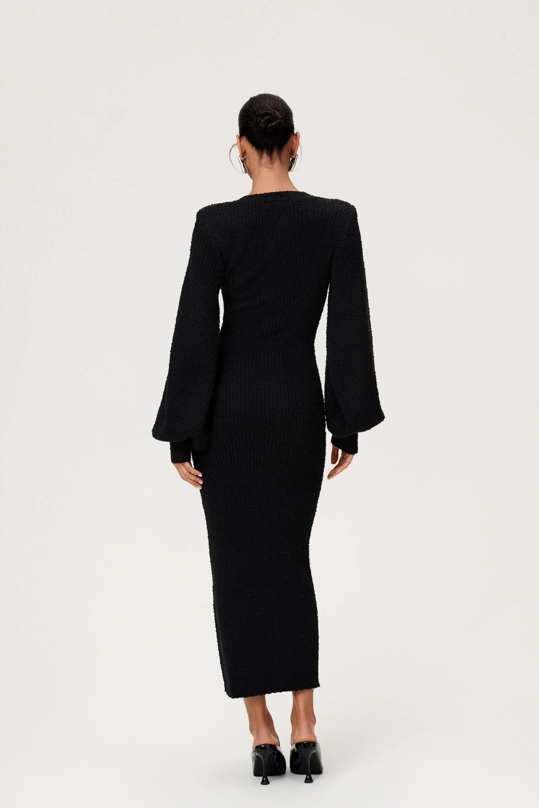 Montana Dress- Black Boucle