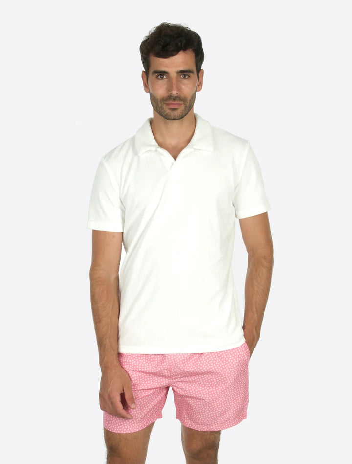 Classic Swim Shorts Light Pink Flowers