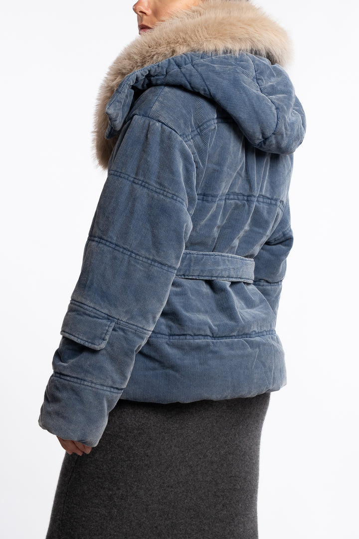 Steilia Corduroy Jacket - Lt. Blue Mix