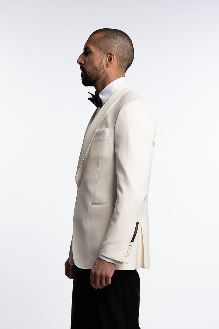 Figaro Tuxedo Blazer Off White