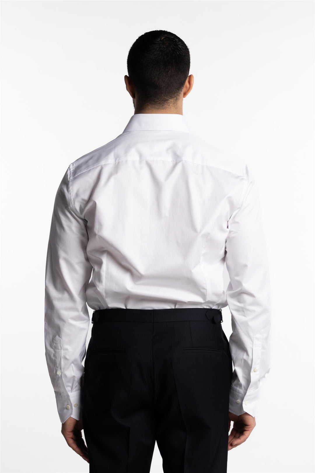 Fitted Body Twill Shirt White