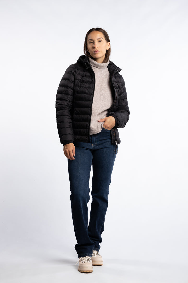 Genie Hooded Down Jacket - Black