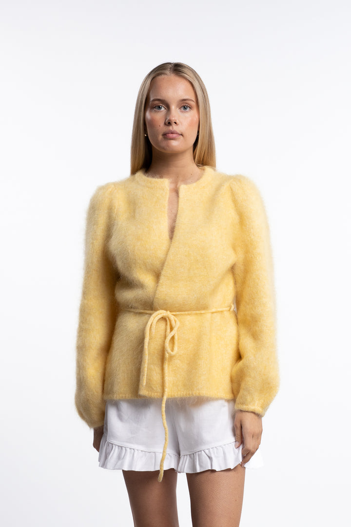 Fredrikke Chunky Cardigan- Yellow