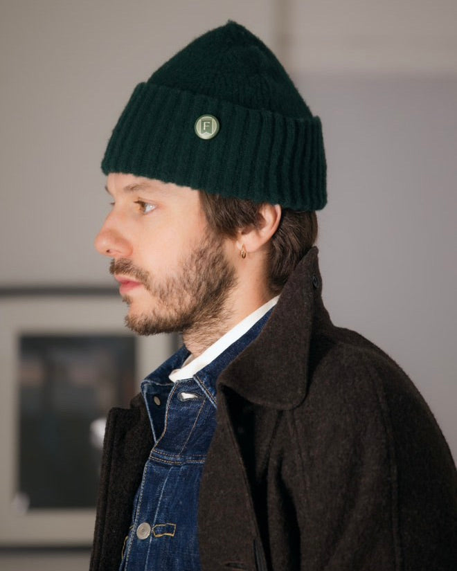 Shaggy Beanie Bottle Green