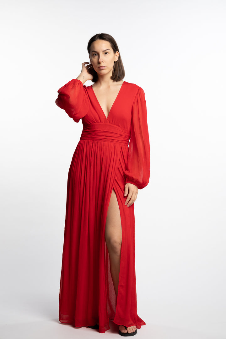 Riviera Dress - Poppy Red