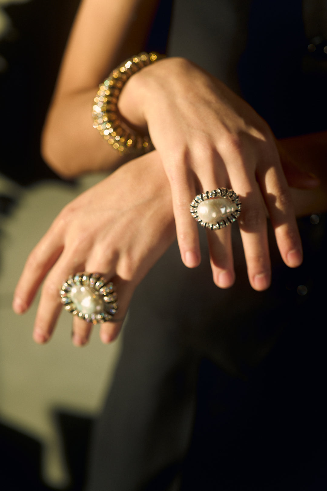 Baroque Diamond Ring- Zebra