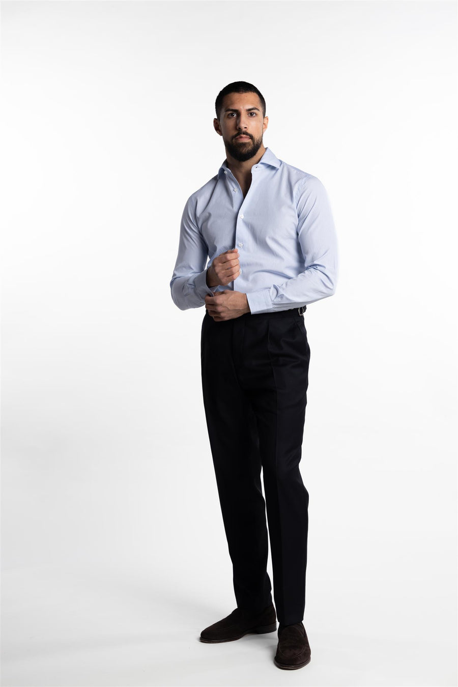Culto Cotton Shirt Thin light Blue Stripe