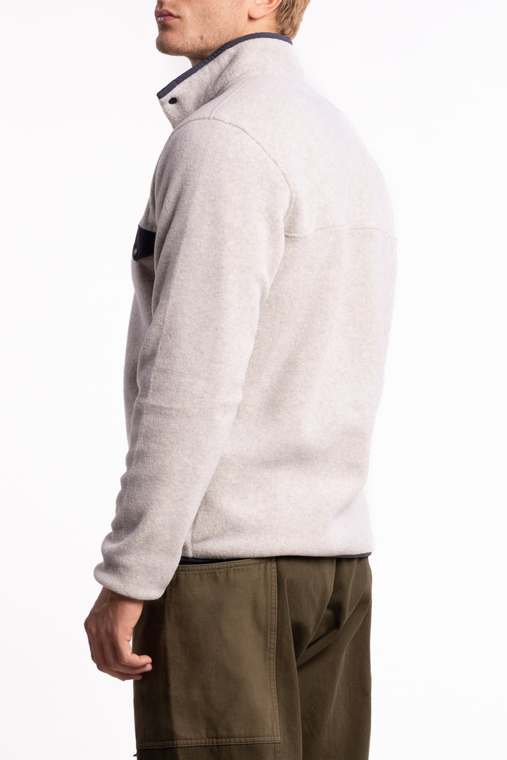 M Lightweight Synchilla® Snap-T® Fleece Pullover Oatmeal Heather w/Smolder Blue