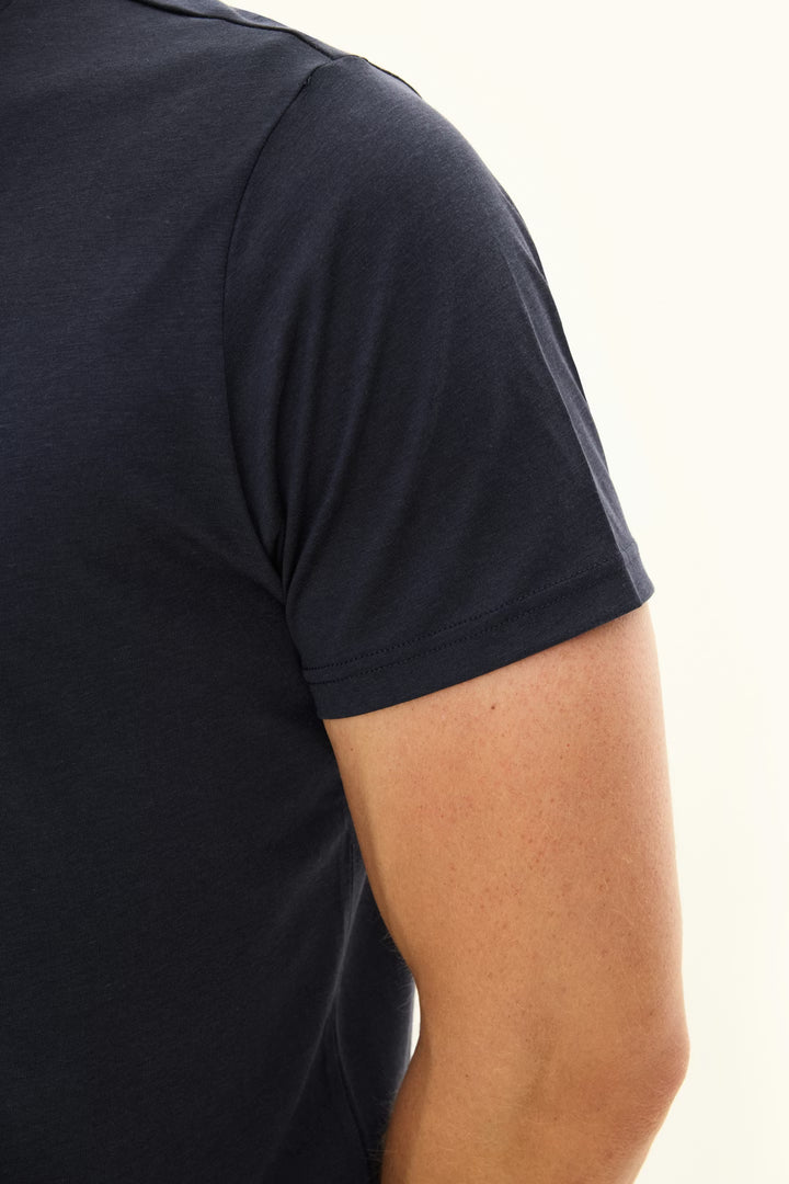 Kim Tencel/Cotton Regular Fit T-shirt Navy Blue
