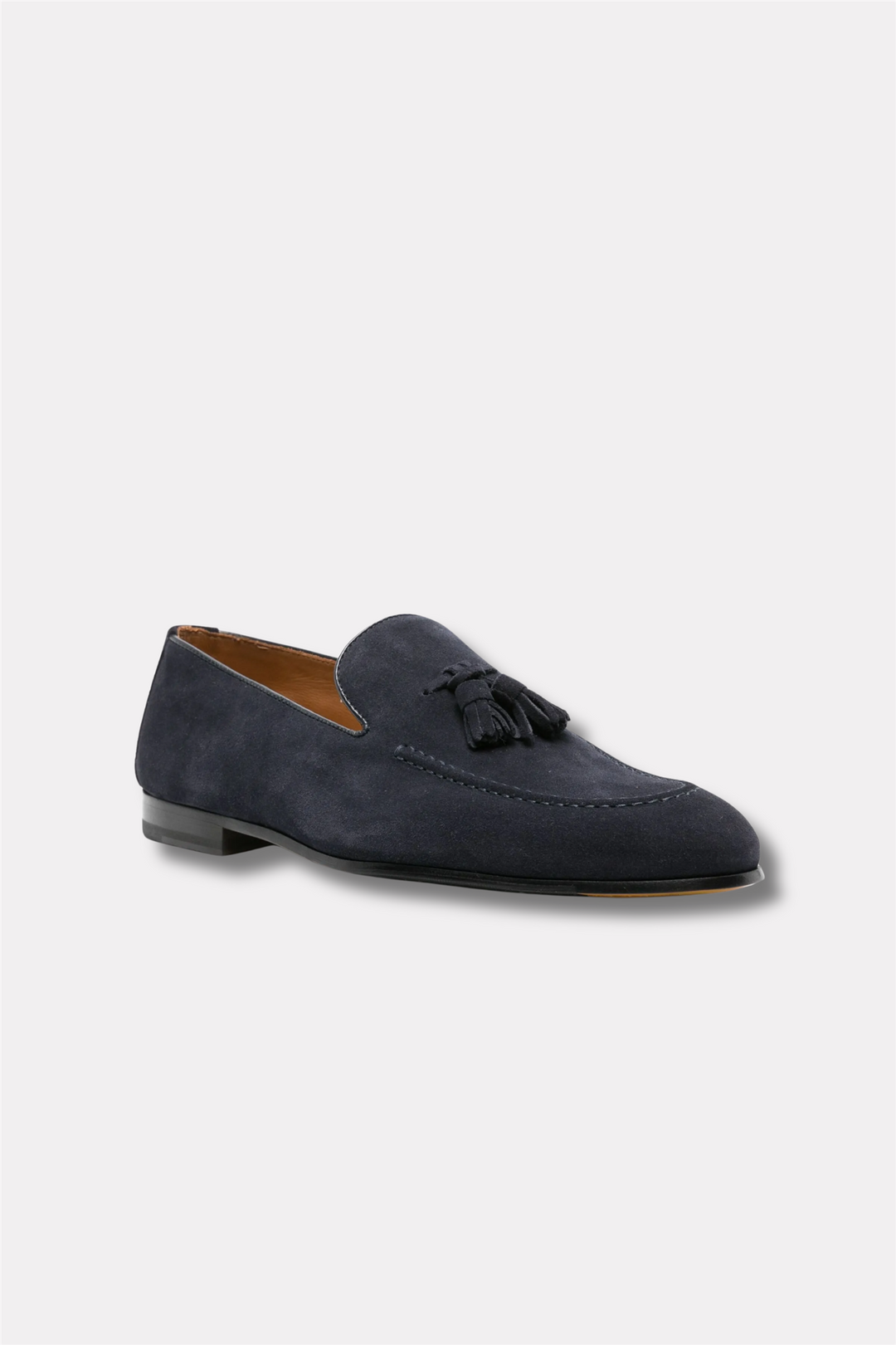 Suede Loafer With Navy Tassels