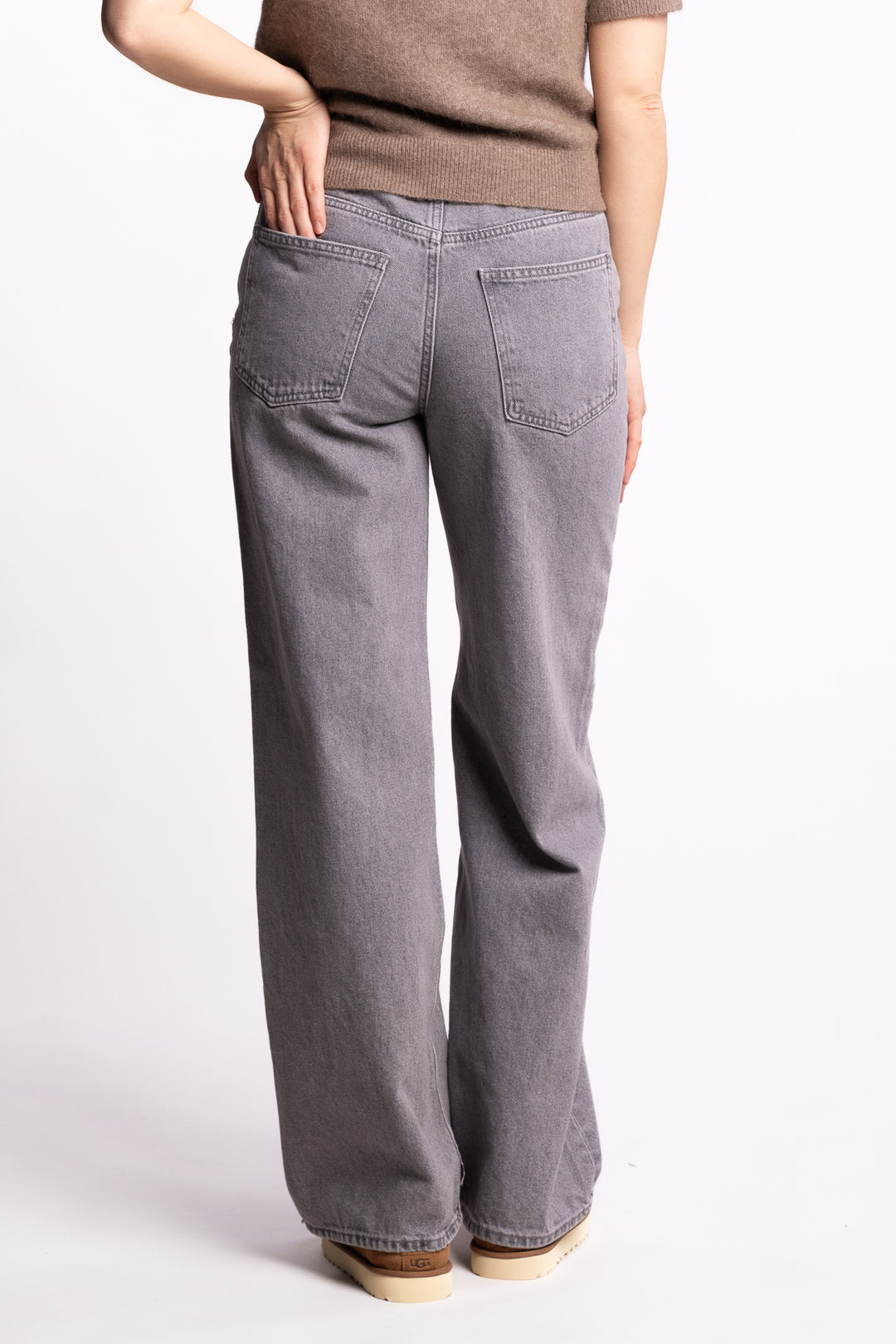 W Wide Jeans - Lt. Grey