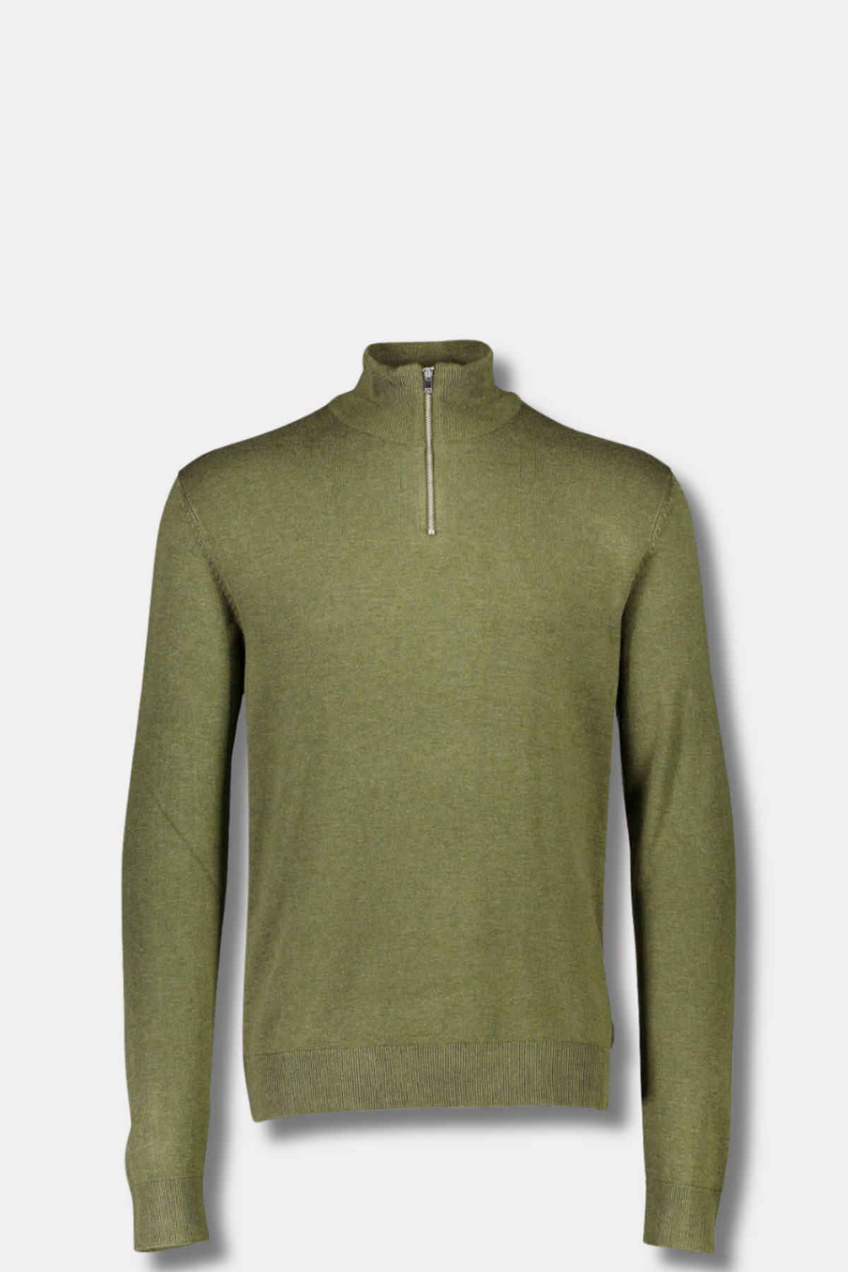 Ecovero Half-Zip Army Mel