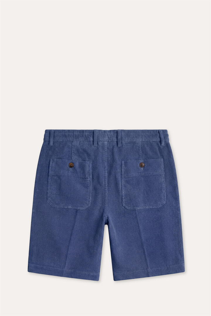 Cotton/Stretch Corduroy Shorts Blue