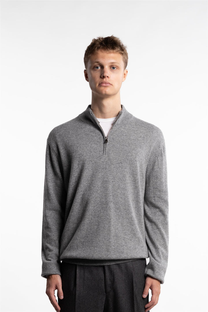 Patton Half Zip Grey Melange