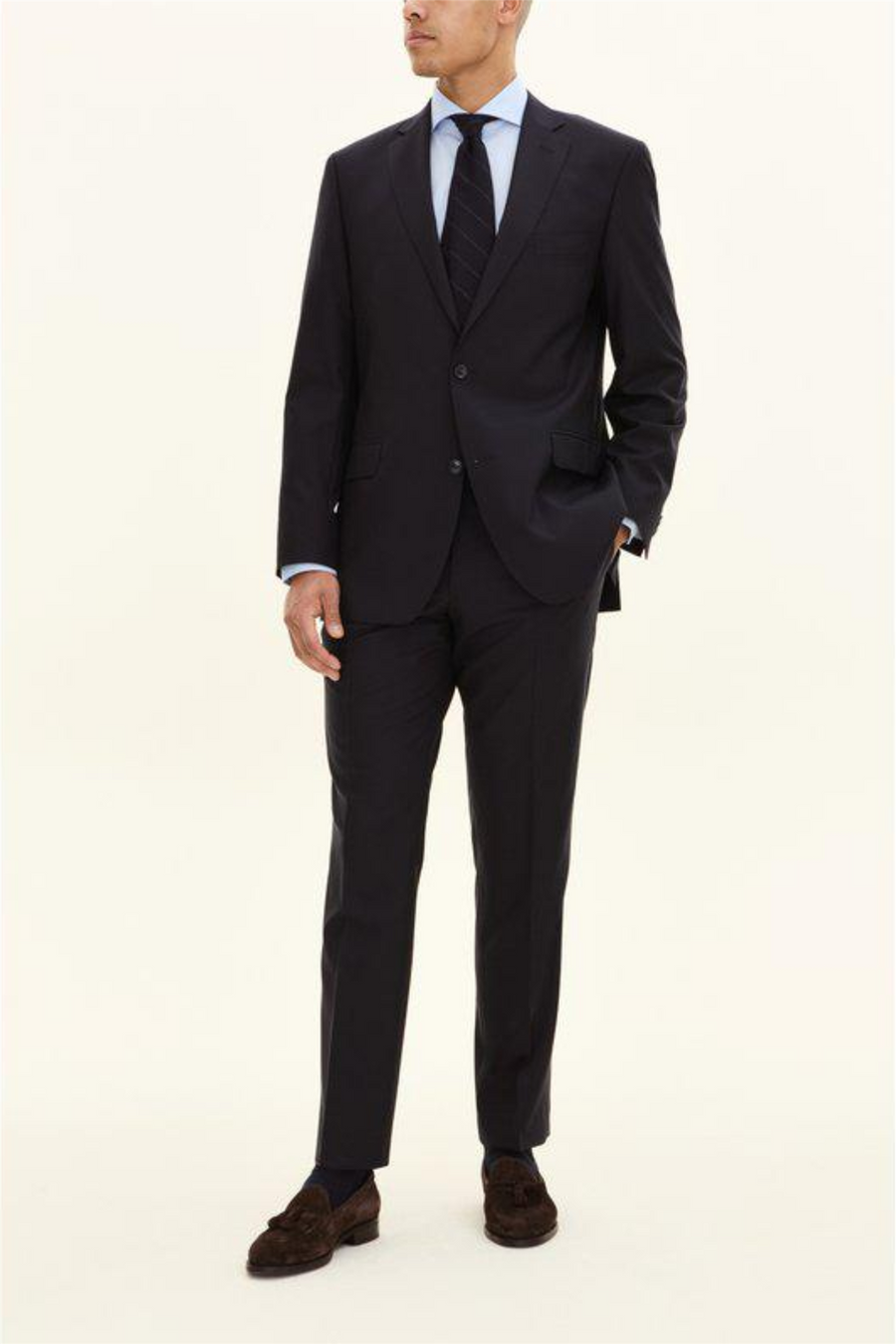 Joel Wide Fit Blazer Navy