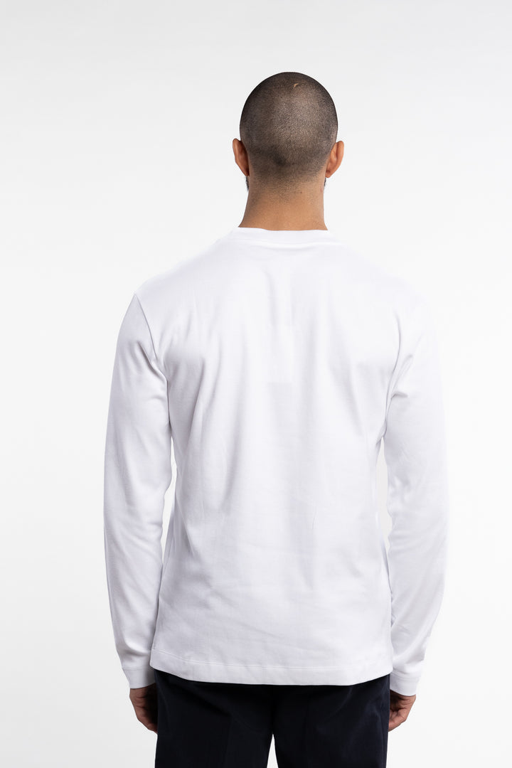 Cotton Long Sleeve Heavy Weight T-Shirt White