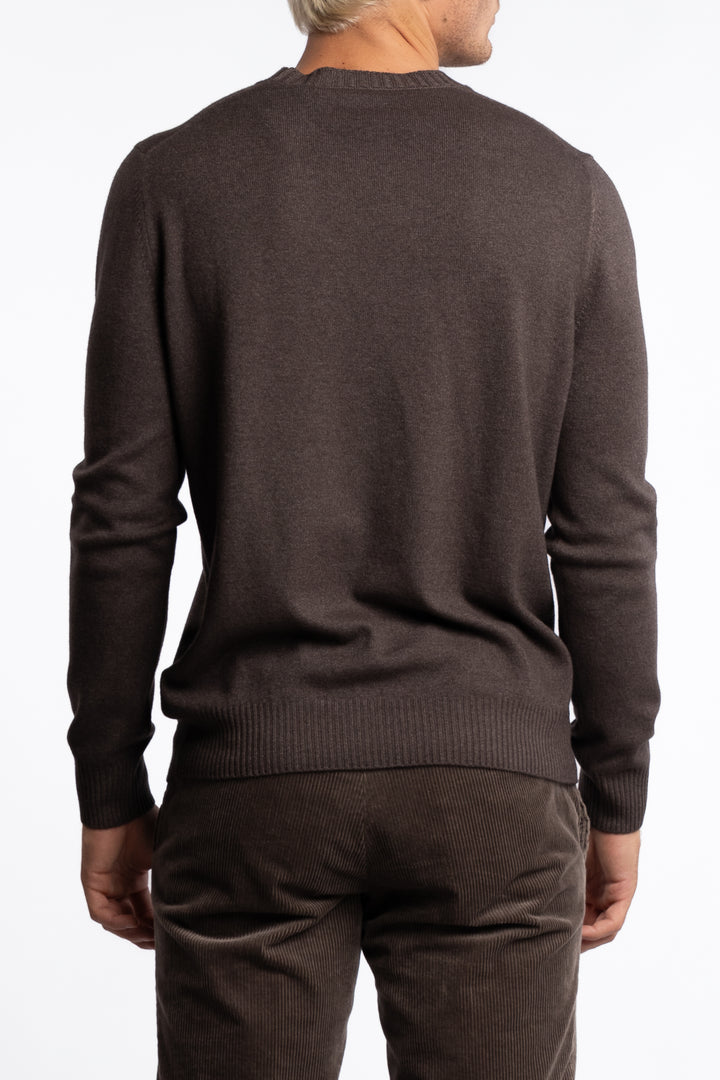 Crew Neck Vintage Wool/Cashmere Brown