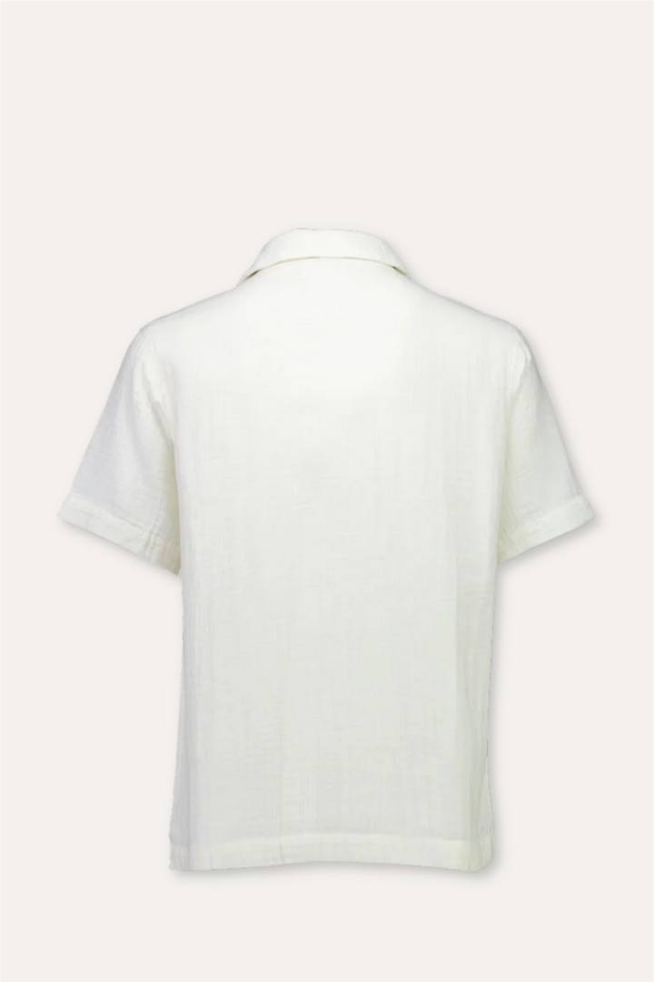 Cotton Muslin Resort Shirt S/S Off White