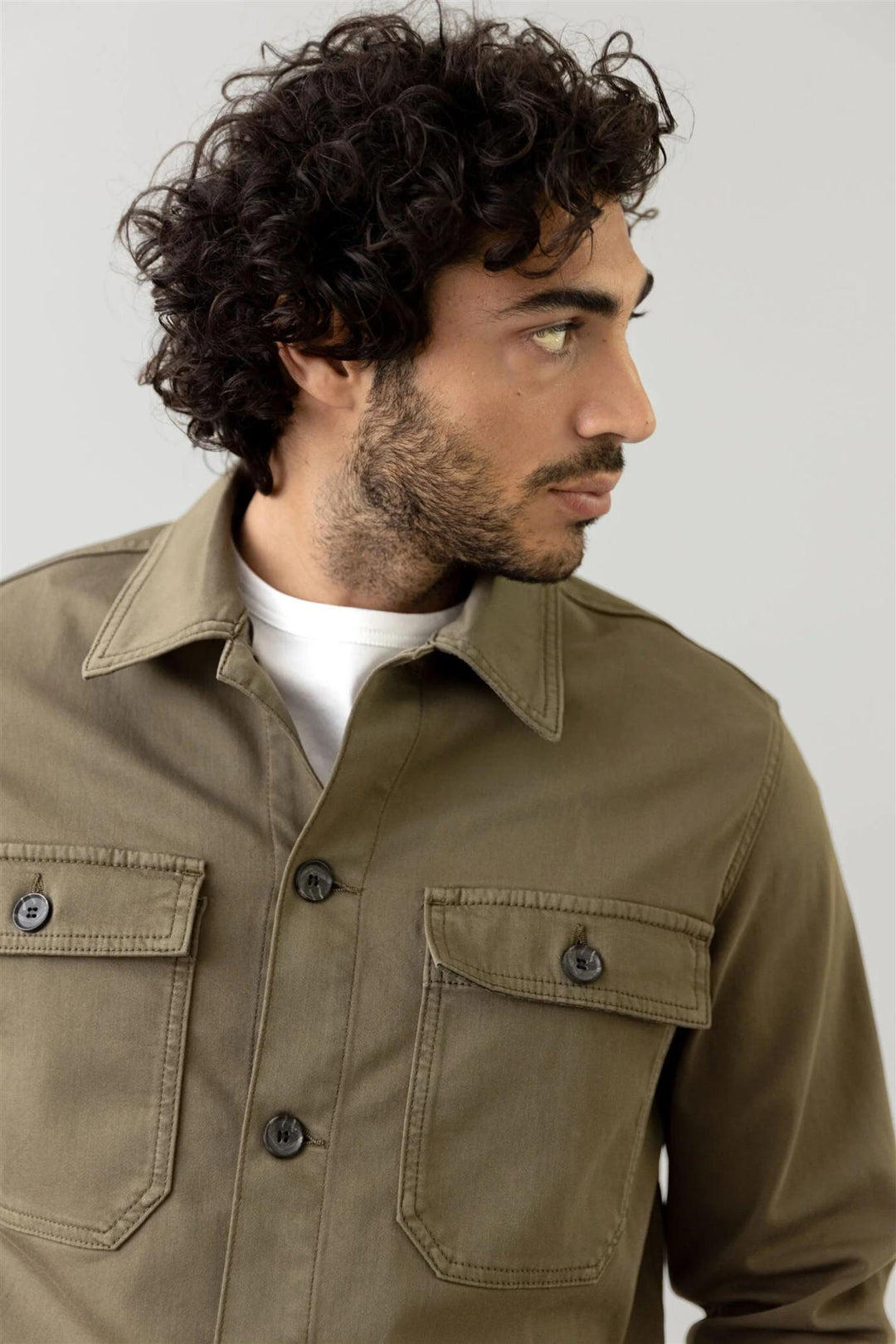 Matteo Soft Overshirt Forest Night
