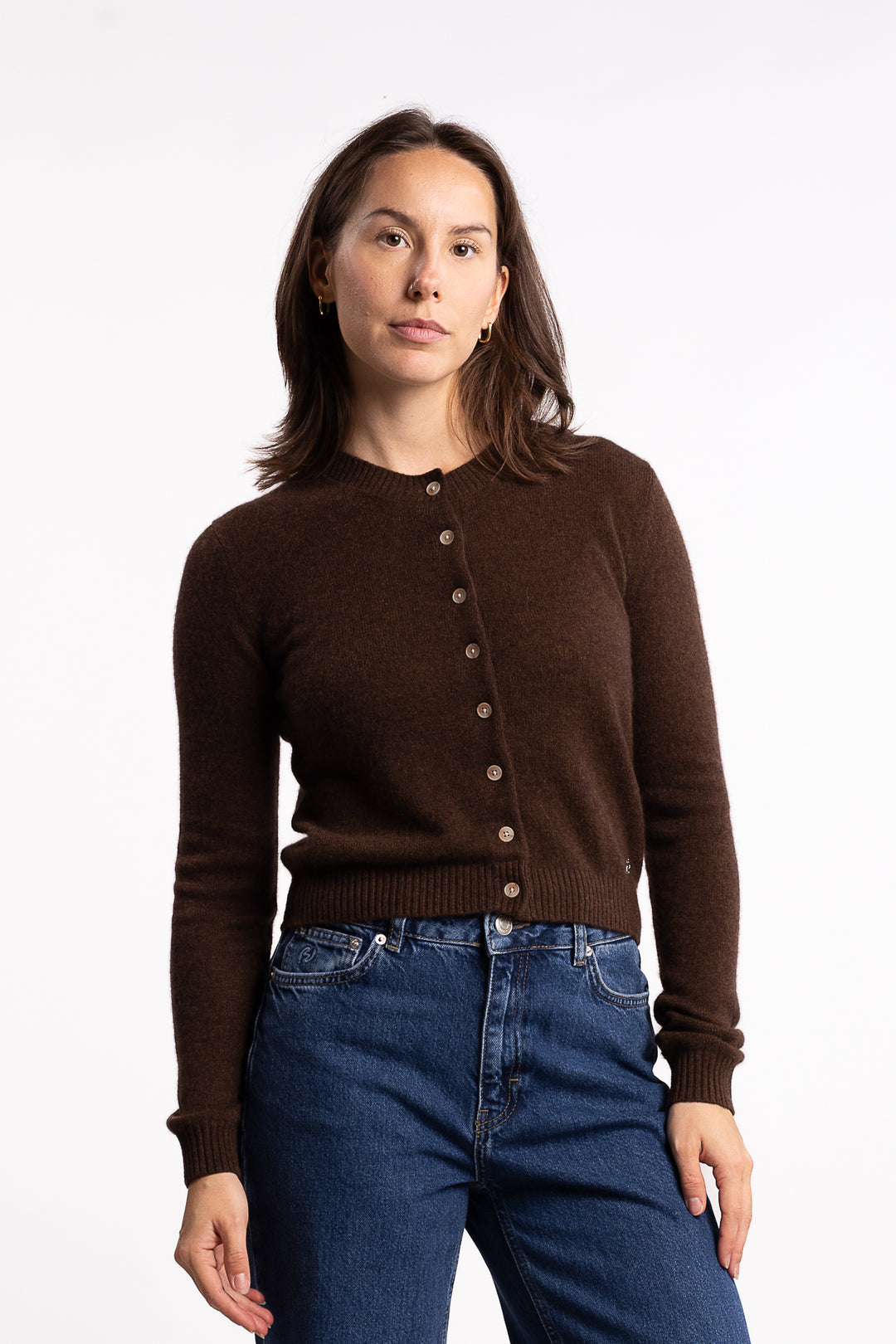 Cashmere Cardigan - Dk. Brown