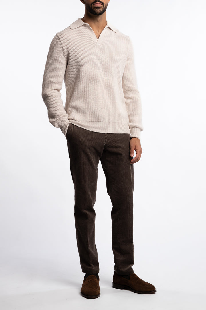 Super Geelong Ribbed Skipper Beige