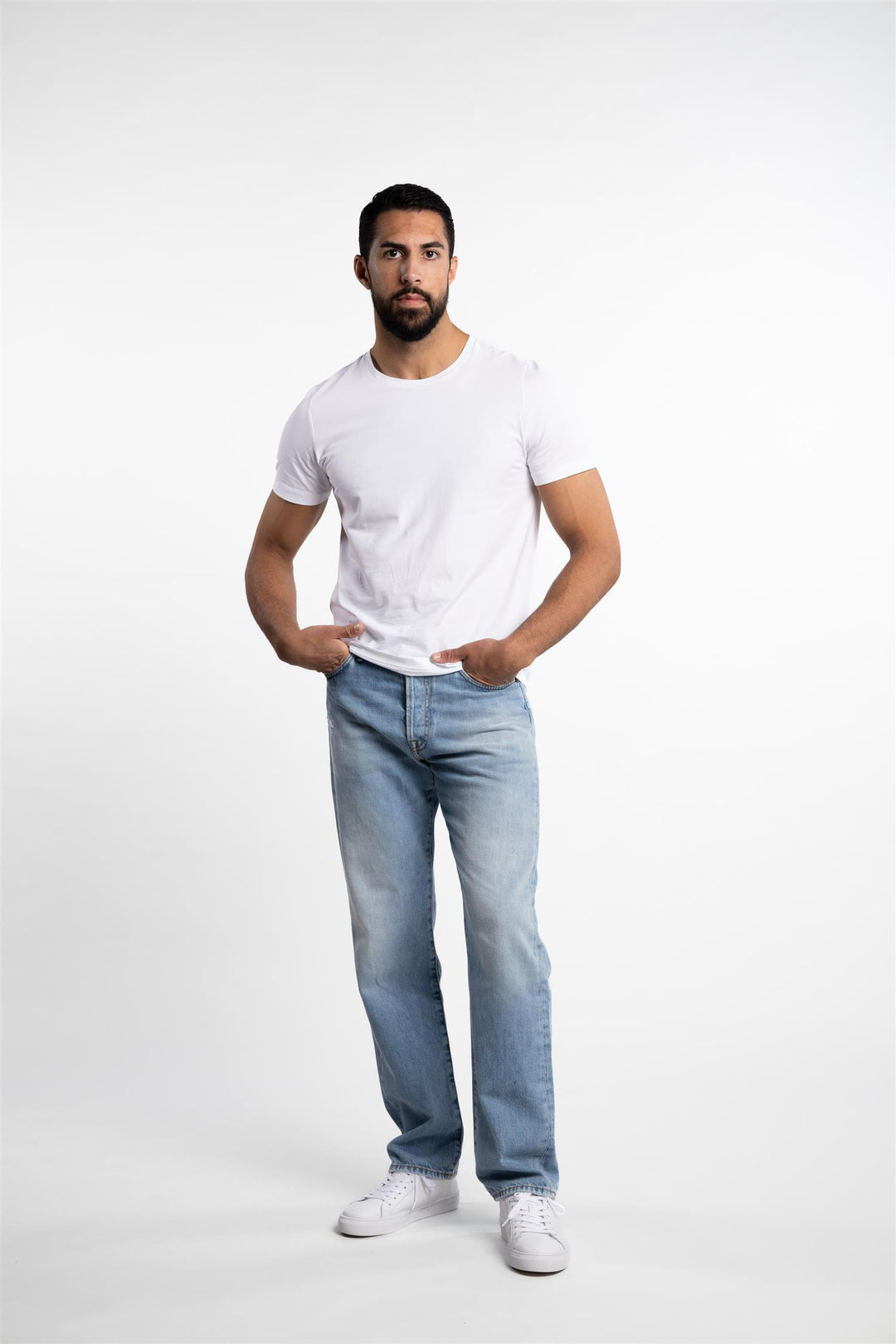 Kyran Cotton Stretch Slim Fit T-Shirt White