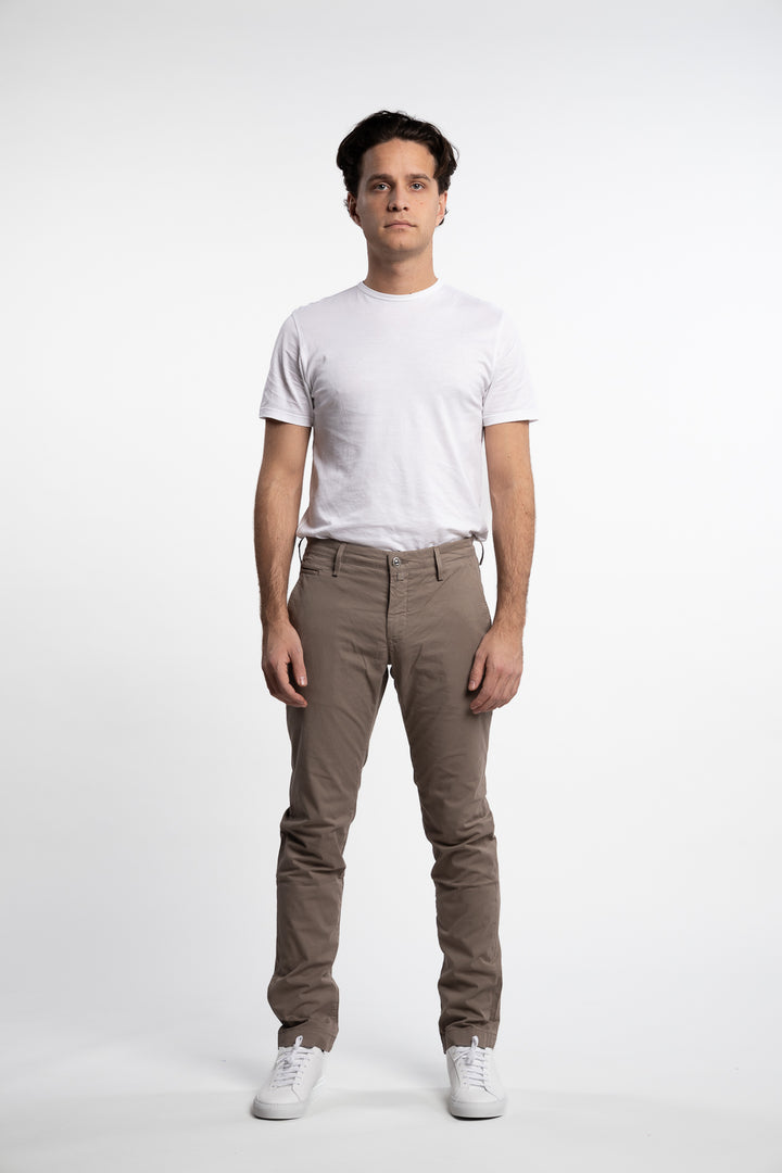 Bobby Stretch Cotton Bull Chinos Elephant Grey