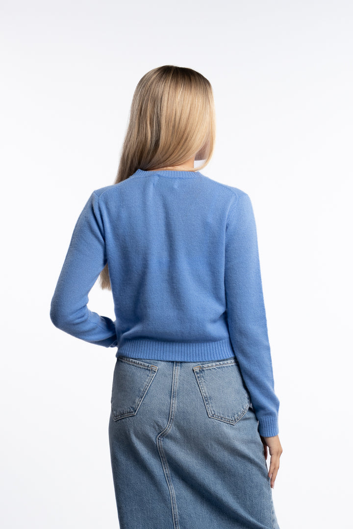 Cashmere Cardigan- Blue